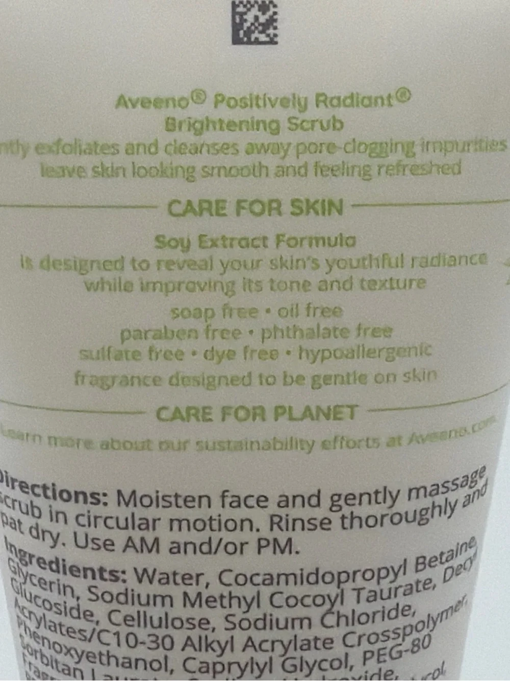 Aveeno positively radiant